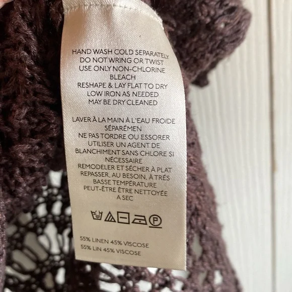 Free People NWT Boho Summer Breeze Open Knit Linen Blend  Scoop Neck Camisole M - Picture 12 of 14